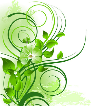 315x368 White Fresh Green Borders Free Vector Download