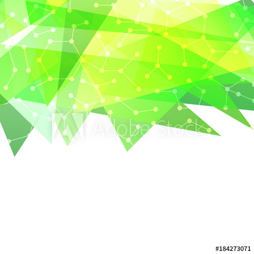 500x500 Abstract Modern Green Border With Connected Dots