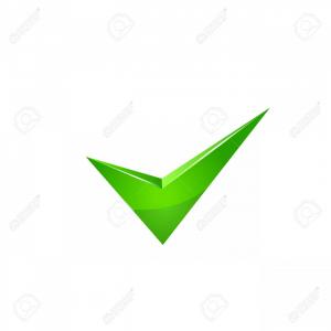 300x300 Green Button With Check Mark Vector Clipart Studiogrfx