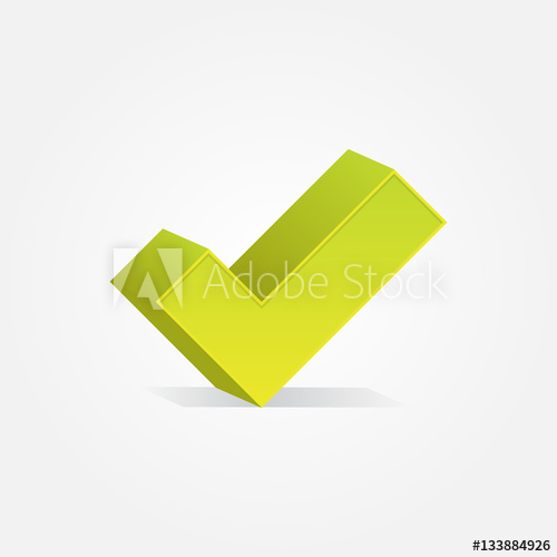 500x500 Green Check Mark Vector Illustration