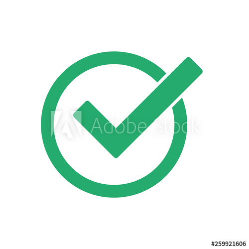 500x500 Green Check Mark Vector Icon Green Check Mark Icon