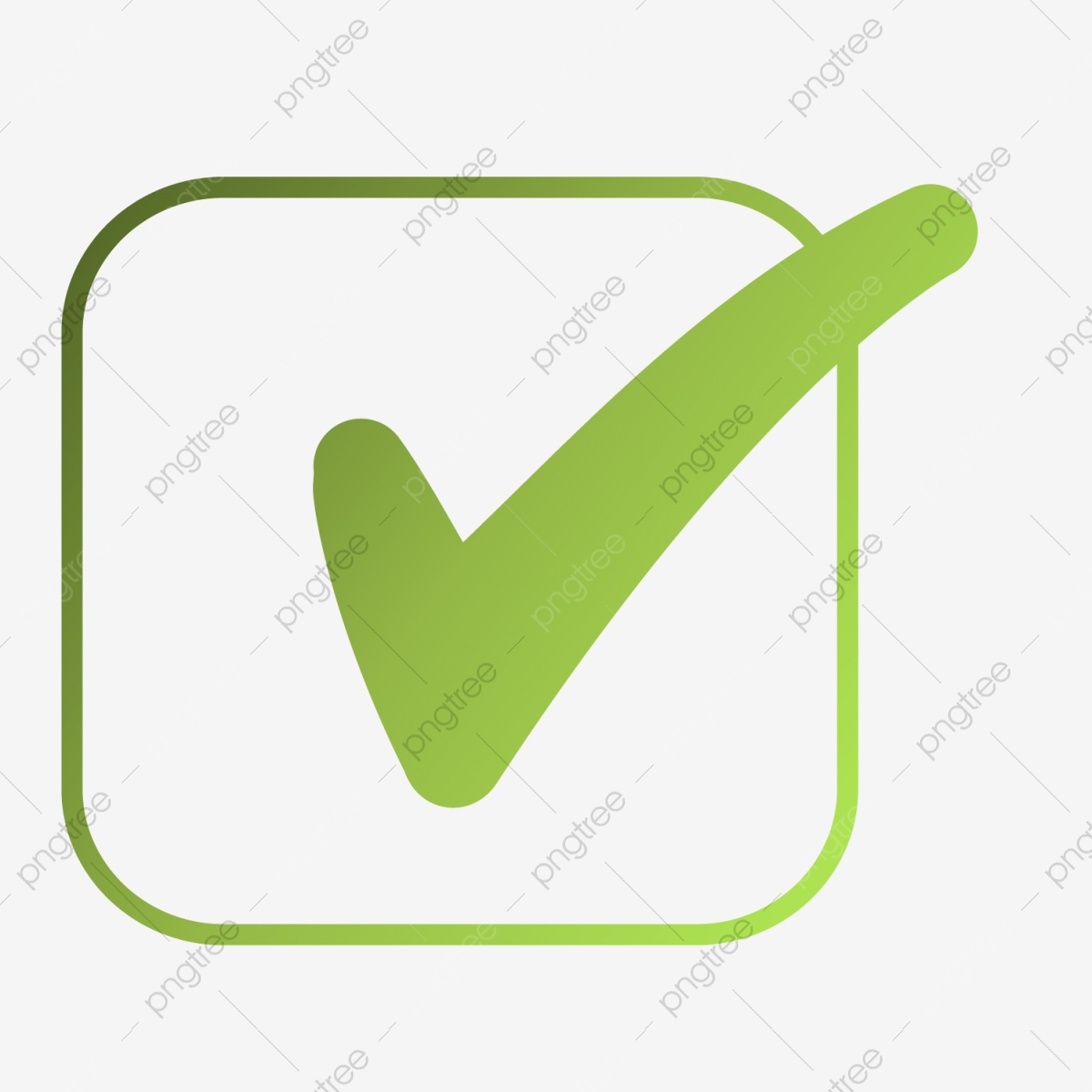 1200x1200 Vector Error Mark Green Gradient Check Mark, Vector, Right