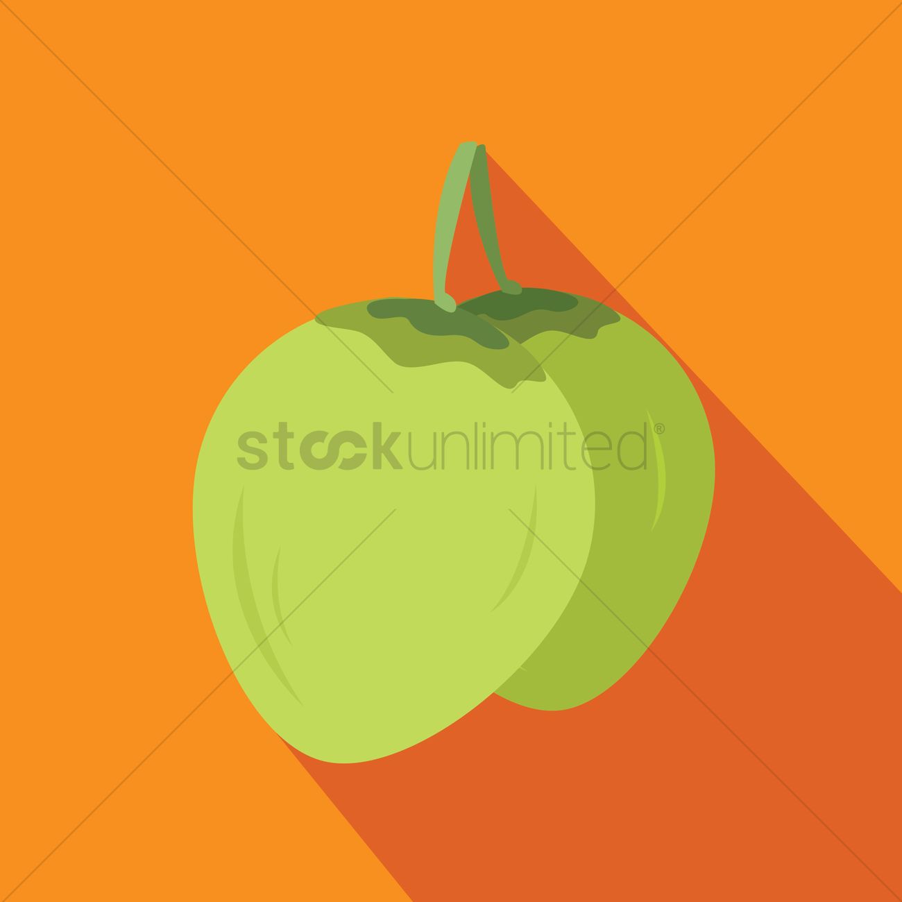1300x1300 Green Coconut Vector Image