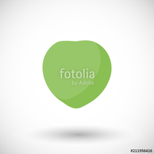 500x500 Young Green Coconut Vector Flat Icon Stock Image And Royalty Free