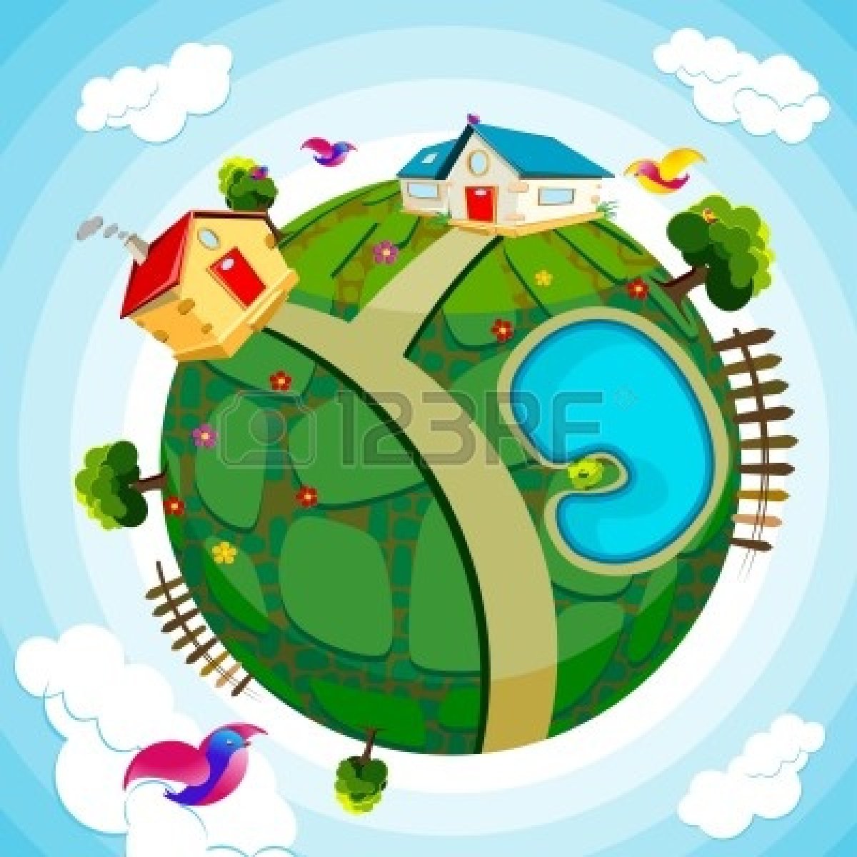 1200x1200 On Green Earth Vector