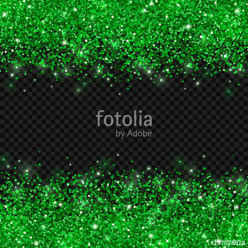 500x500 Green Glitter On Dark Transparent Background Vector Stock Image