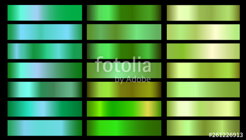 500x286 Green Ecology Vector Gradients Set Glossy Shin Nature Green