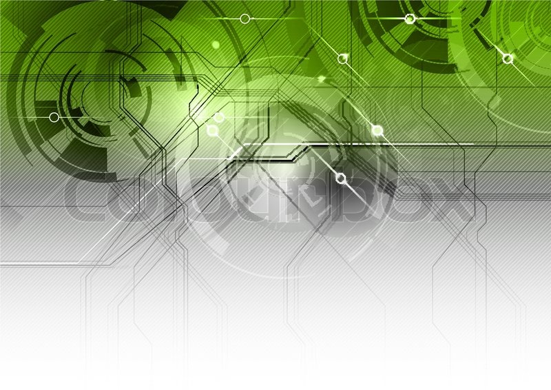 800x566 Tech Background On The Green Gradient Stock Vector Colourbox