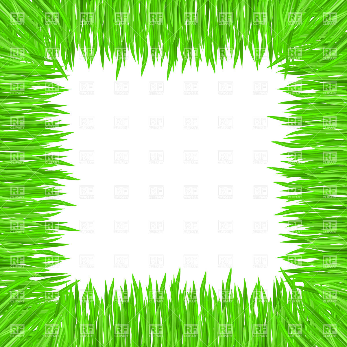 1200x1200 Square Frame Of Green Grass Vector Image Of Borders And Frames