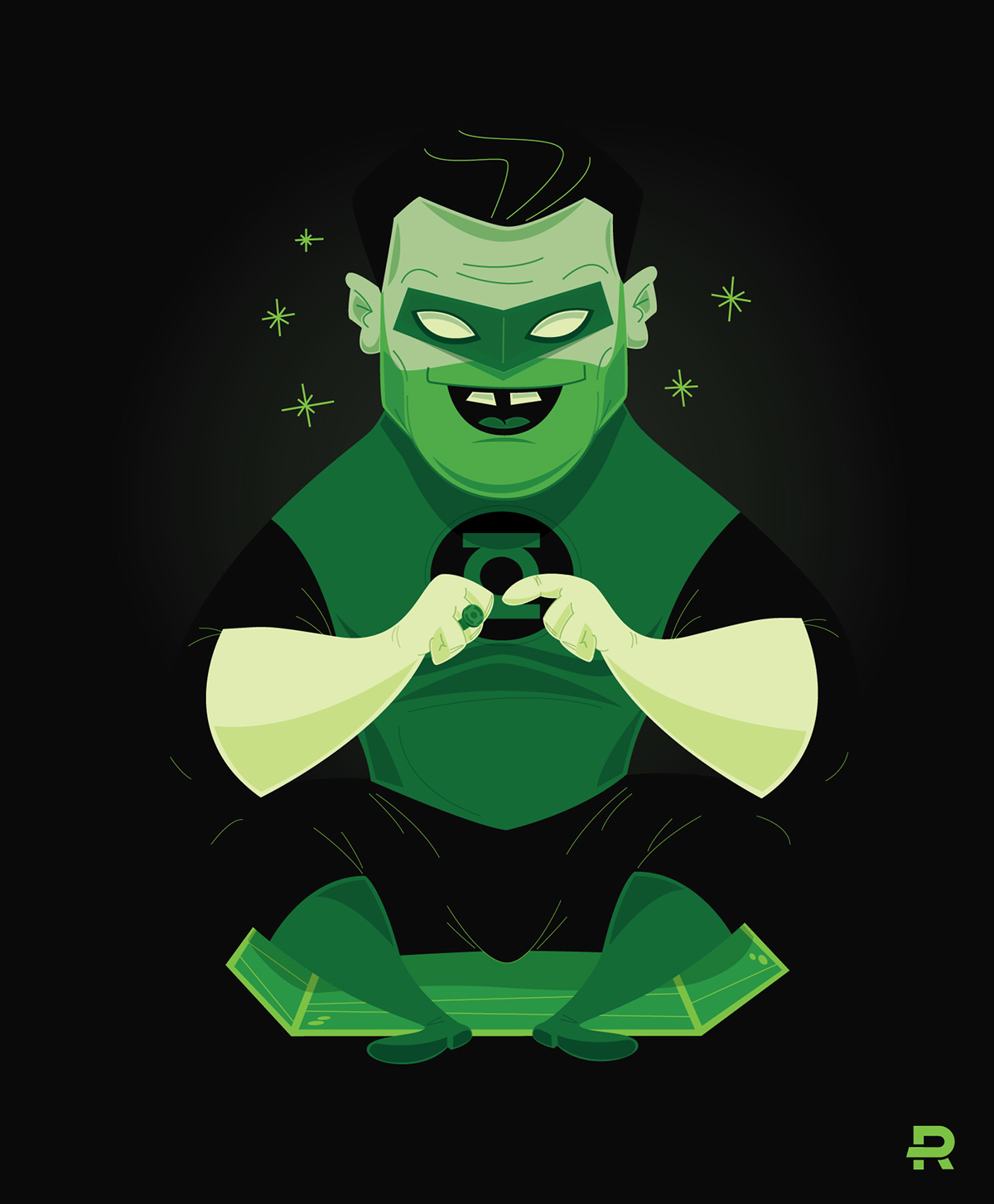 1200x1454 Green Lantern Vector On Behance