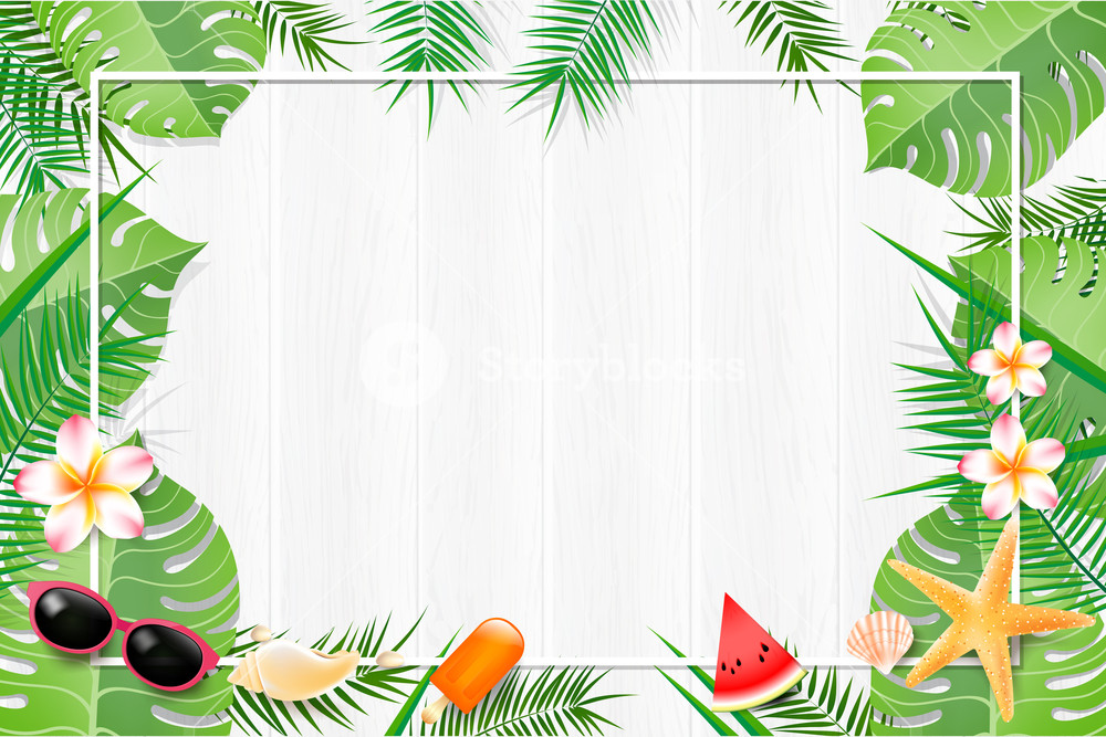 1000x667 Abstract Background Blank White Green Leaf Element For Summer