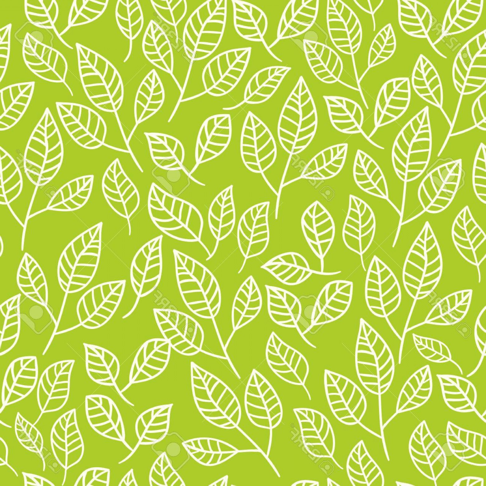 1560x1560 Photostock Vector Seamless Watercolor Background Of Green Leaves
