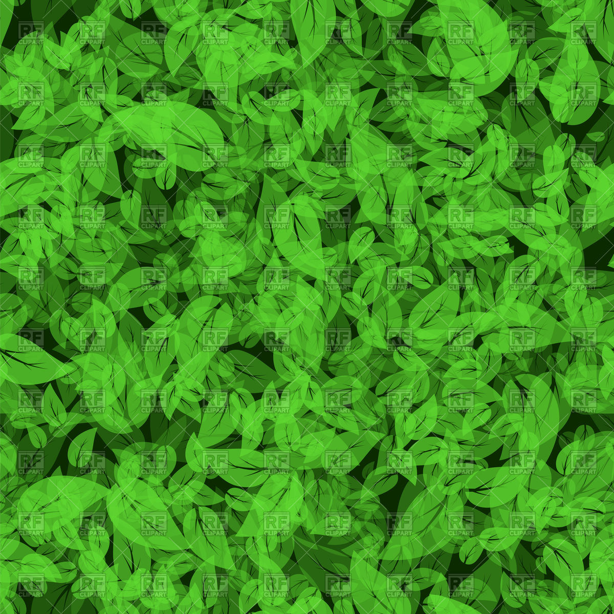 1200x1200 Seamless Spring Green Leaves Background Vector Image