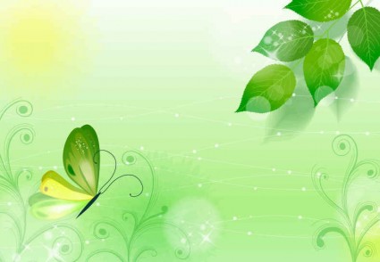 425x294 Spring Green Leaf Background Vector Design Free Download