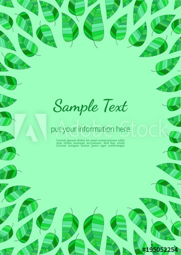 354x500 Template Design Poster Spring Celebration Greenery Round Frame