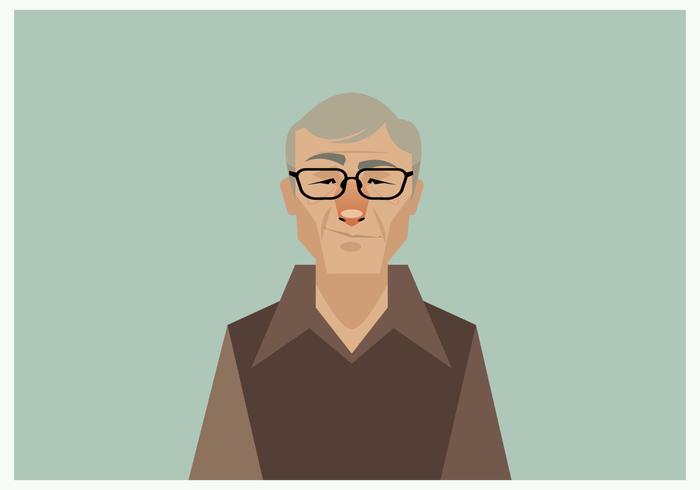 Headshot Of Smiling Old Man Vector 700x490 Headshot Of Smiling Old Man Vector