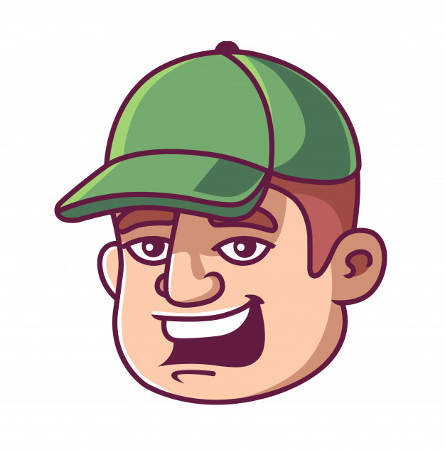 The Face Of A Man In A Green Cap Man Smiles Vector Premium 626x633 The Face Of A Man In A Green Cap Man Smiles Vector Premium