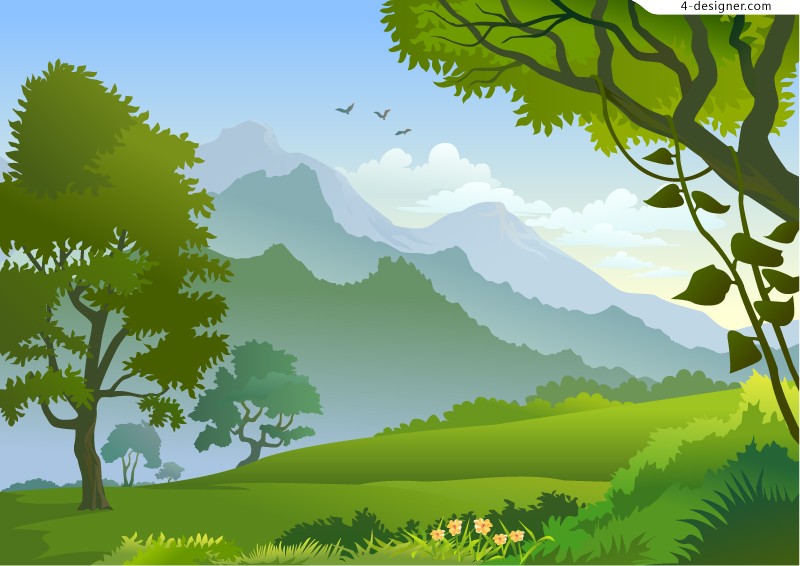 Green Mountain Vector