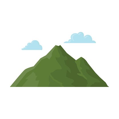 416x416 Mountain Vector Icon In Cartoon Style For Web Premium Clipart