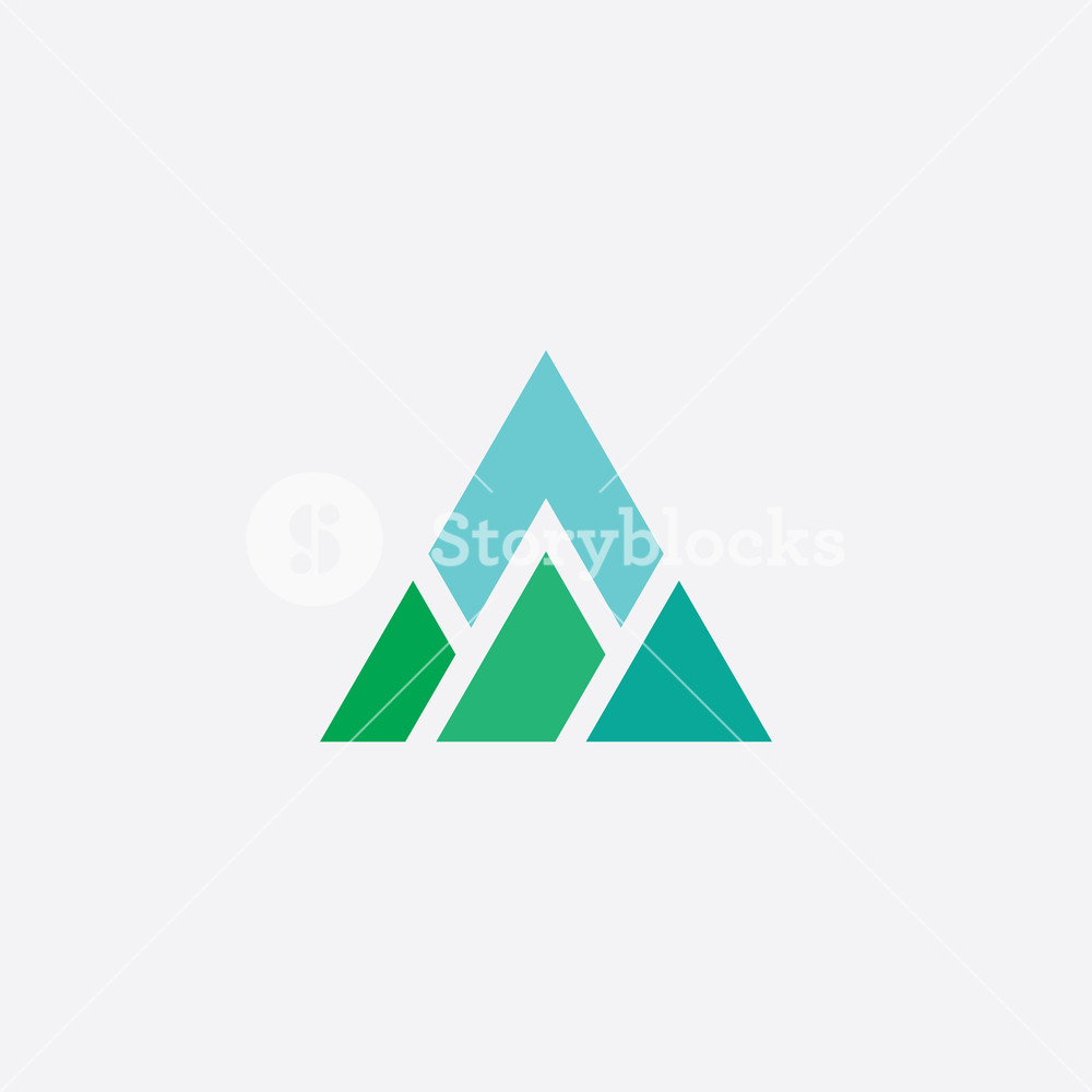 1000x1000 Mountain Vector Triangle Logo Icon Royalty Free Stock Image