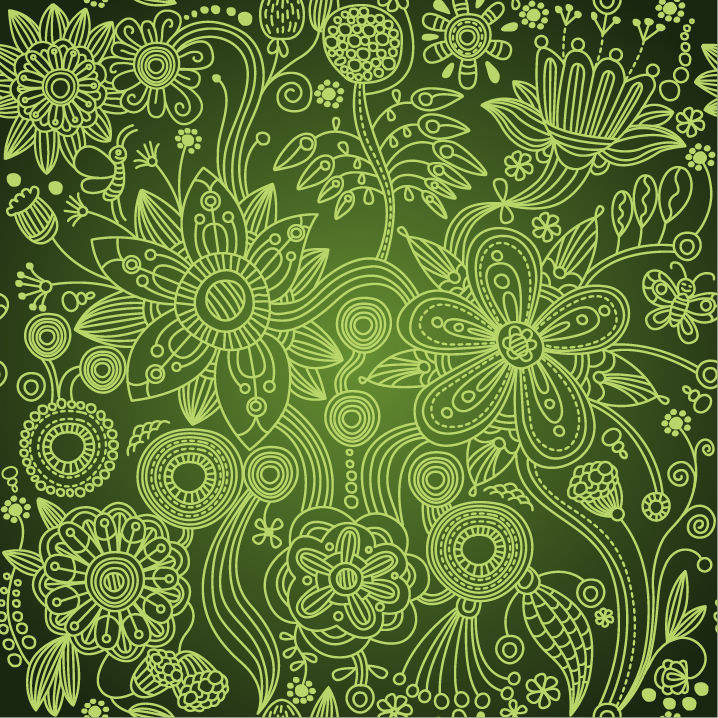 718x718 Green Floral Patterns Photoshop Patterns Freecreatives