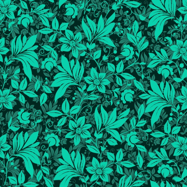 626x626 Green Flowers Pattern Background Vector Free Download