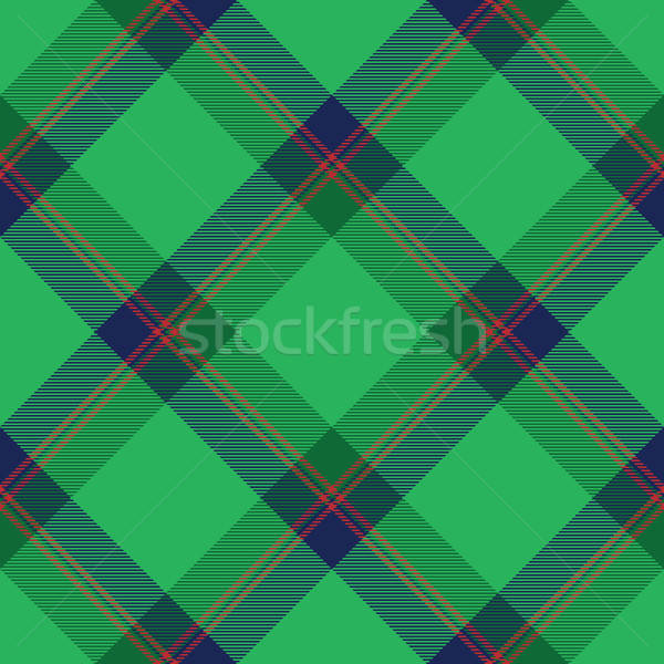 600x600 Tartan Inspired Green Abstract Geometric Vector Seamless Pattern