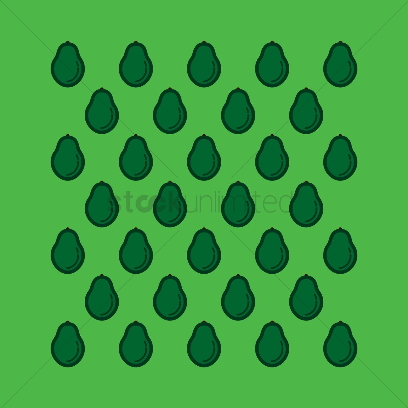 1300x1300 Avocado Pattern Background Vector Image
