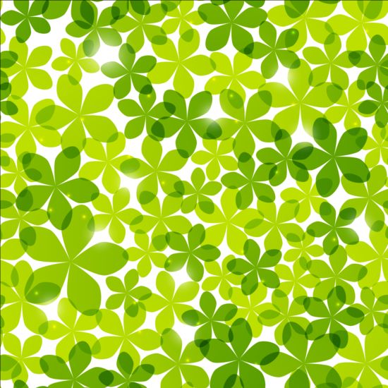 550x550 Seamless Pattern With Green Flowers Vector Free Download