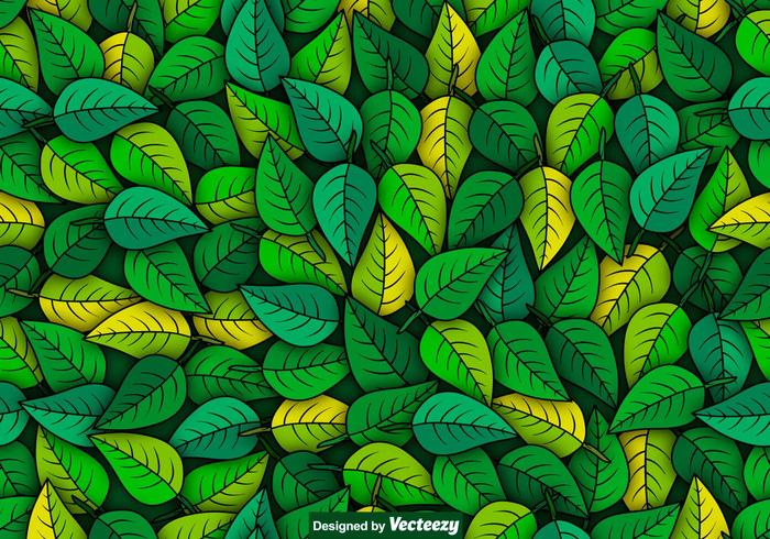 700x490 Vector Green Leaves Seamless Pattern