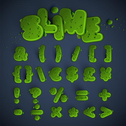 Green Slime Font Set, Vector 490x490 Green Slime Font Set, Vector