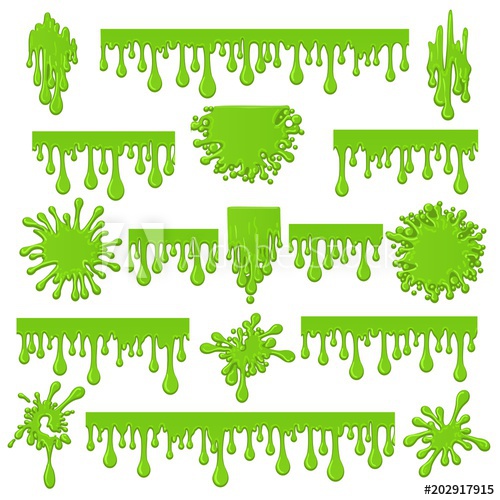 Green Slime Spots And Streaks Of Goo Sticky Mucus Vector 500x500 Green Slime Spots And Streaks Of Goo Sticky Mucus Vector