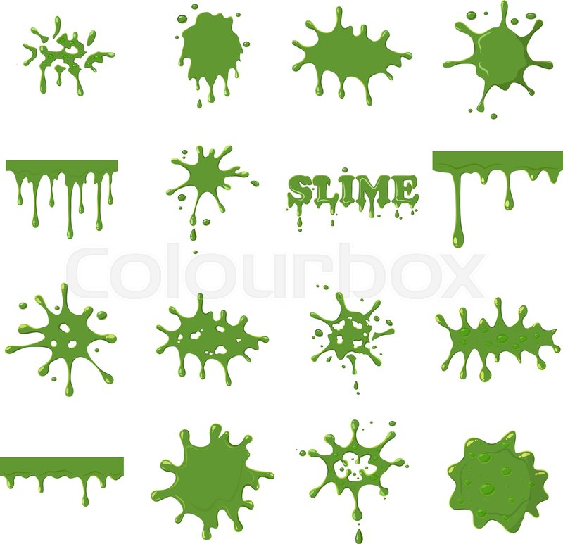 Simple Green Slime Set Universal Stock Vector Colourbox 800x773 Simple Green Slime Set Universal Stock Vector Colourbox
