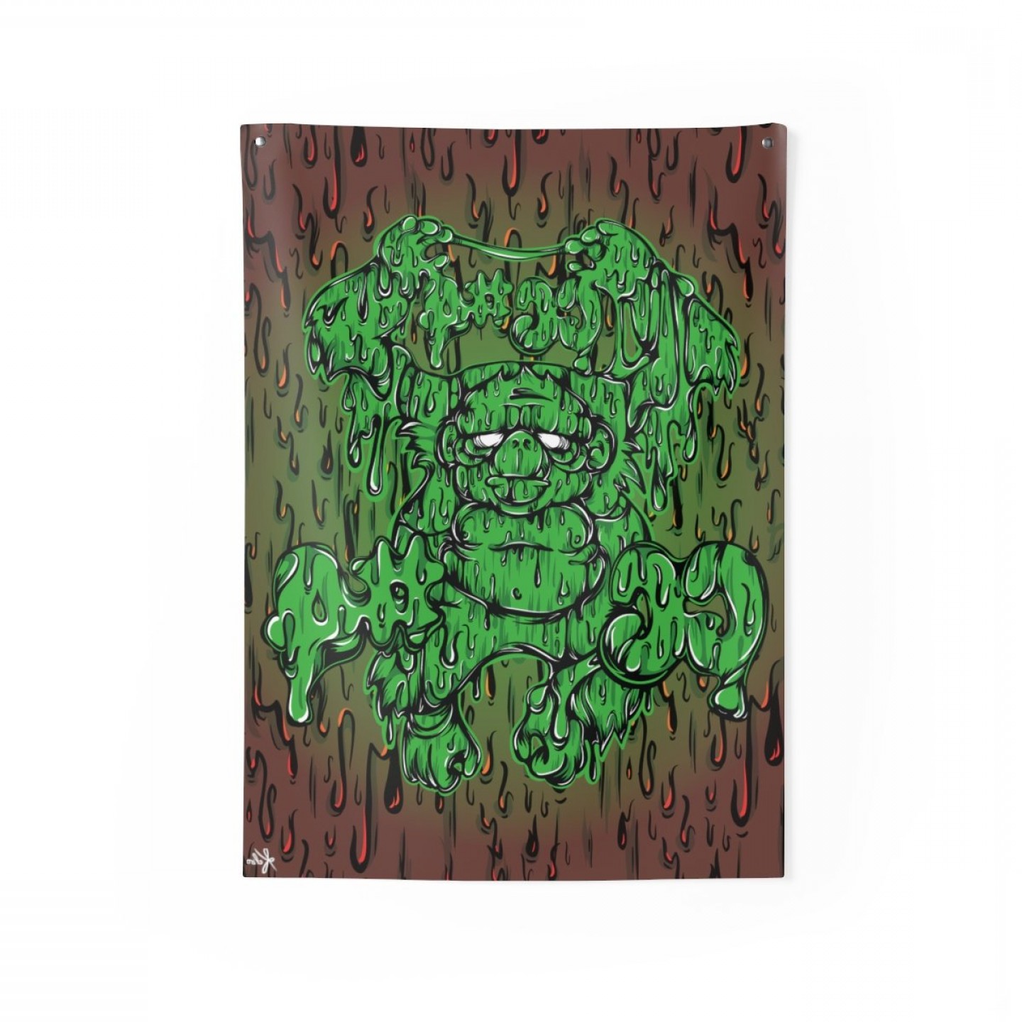 1440x1440 Green Slime Grime Gorilla Glue Paint Hoodamathrun