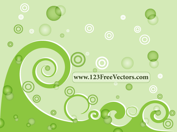 600x450 Green Swirl Background Vector