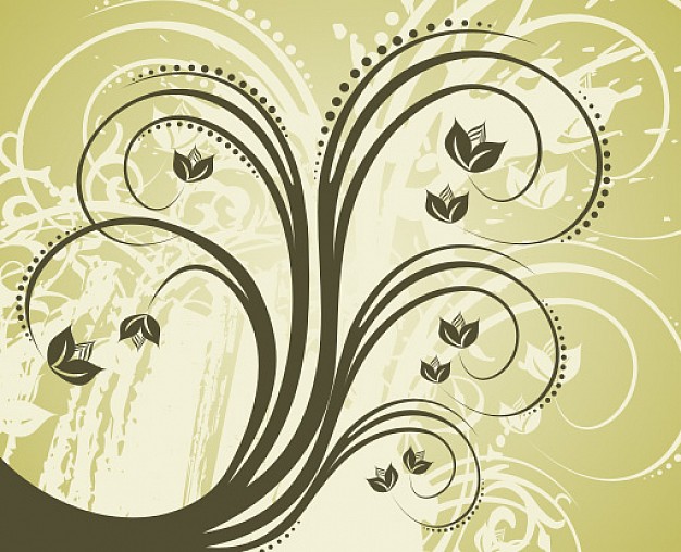 626x508 Green Swirl Vector Free Download