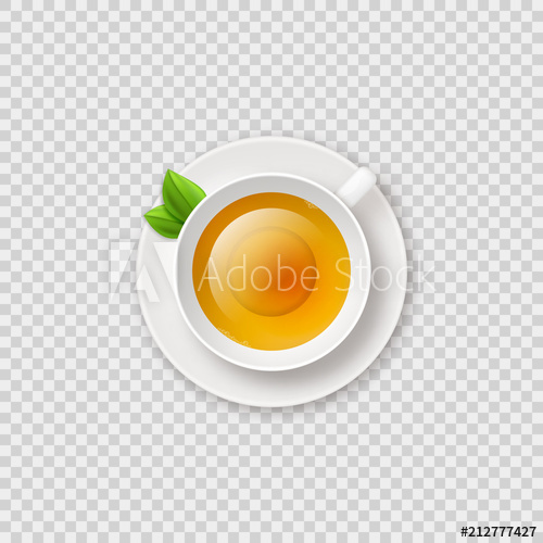 Realistic Shiny Tea Cup With Herbal Green Tea Vector Illustration 500x500 Realistic Shiny Tea Cup With Herbal Green Tea Vector Illustration