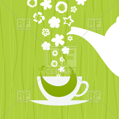Teapot And Cup With Green Tea Vector Image Of Food And Beverages 400x400 Teapot And Cup With Green Tea Vector Image Of Food And Beverages