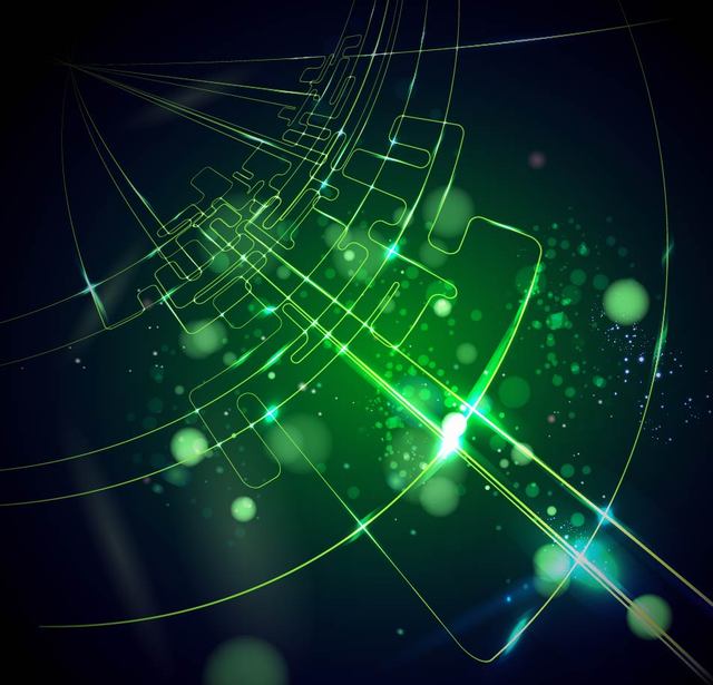 640x615 Free Vectors Green Tech Line Glowing Background Vector Background