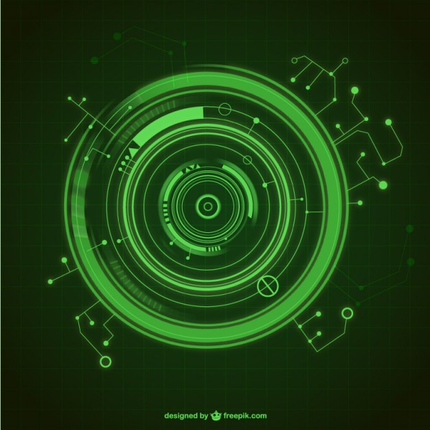626x626 Green Techno Circle Vector Free Download