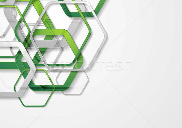 600x422 Abstract Bright Geometric Tech Hexagon Shapes Background Vector