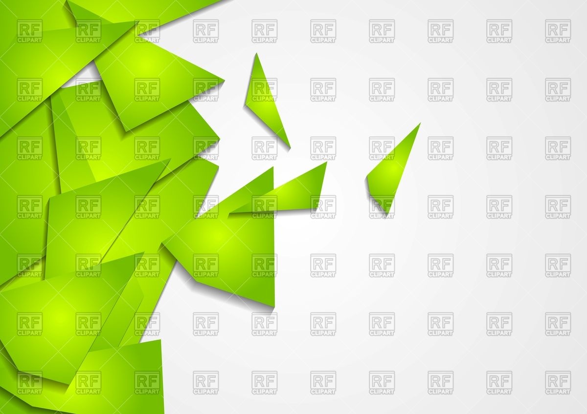 1200x848 Abstract Technology Background With Green Shards Vector Image