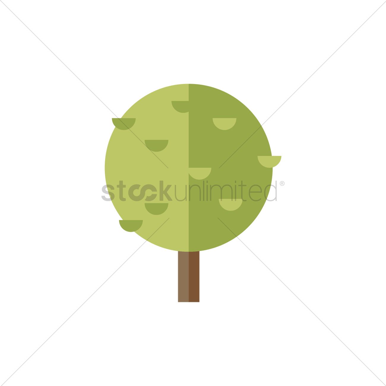 Green Tree Vector Image 1300x1300 Green Tree Vector Image