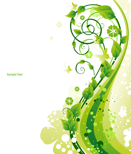 500x587 Elements Of Fresh Green Vector Backgrounds Free Download