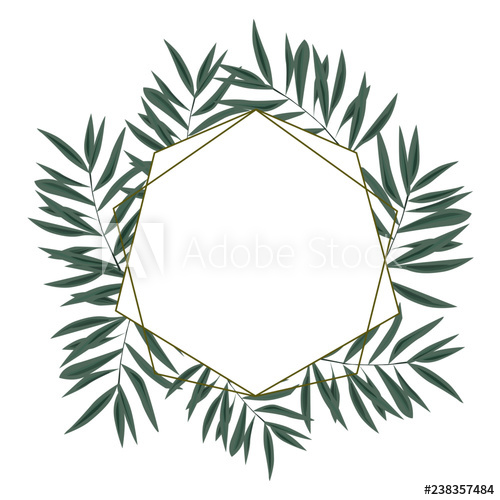 500x500 Vintage Wedding Set With Greenery Vector Illustration Wreath