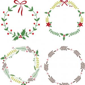 300x300 Greenery Floral Circle Wreath Vector Createmepink