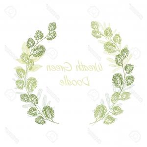 300x300 Greenery Floral Circle Wreath Vector Catchsplace