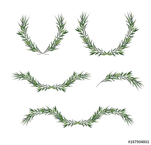 500x479 Green Leaf Wreath Eucalyptus Round Greenery Branches Winter
