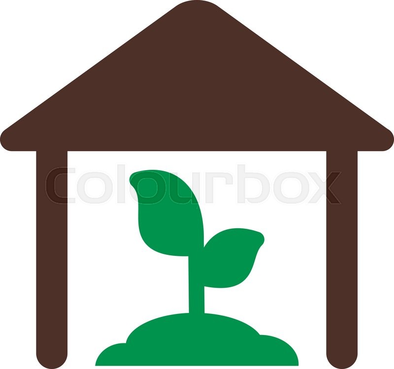 800x750 Greenhouse Icon Outline Farm Vector Stock Vector Colourbox