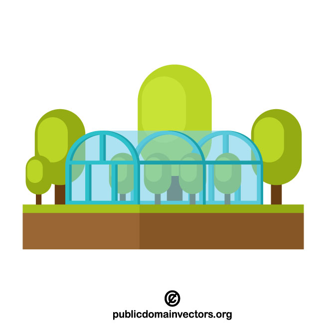 660x660 Greenhouse Vector Image